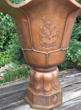 铜水缸寺庙工艺品紫铜定制接雨水