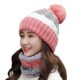 Women's winter big head circumference face-showing small woolen hat