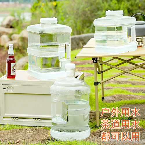 纯净水桶家用储水桶矿泉水5L饮水机空桶小桶装水手提食品级PC户外-图1