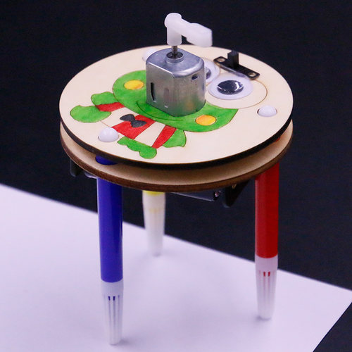 自制涂鸦机器人科技小制作diy幼儿园教具学生科学区材料儿童手工 - 图0