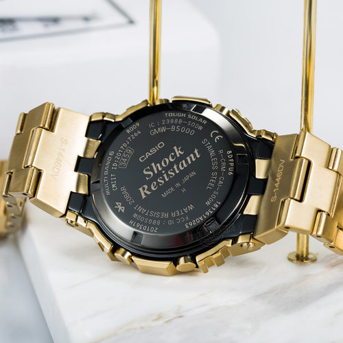 卡西欧Casio男金砖银砖限量方形G-SHOCK太阳能防水表GMW-B5000-9 - 图2