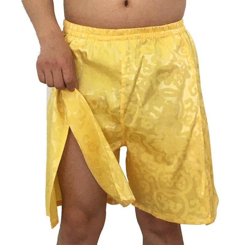 足疗开叉短裤大码加肥按摩洗浴汗蒸服桑拿裤男士开档大裤衩推油裤,淘宝优惠券,粉丝福利购,淘宝优惠卷
