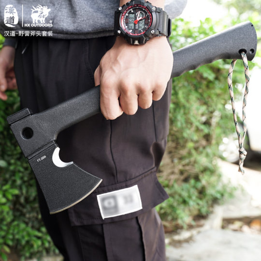 汉道战术斧户外露营开山斧子多功能野营斧头斧锤一体战斧营地斧子