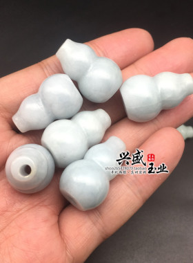 diy天然玉石葫芦翡翠编织散珠