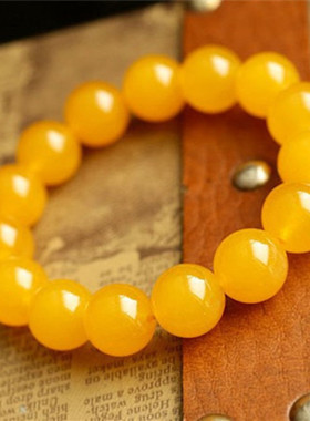 宝石佛珠民族风单圈饰品黄色水晶