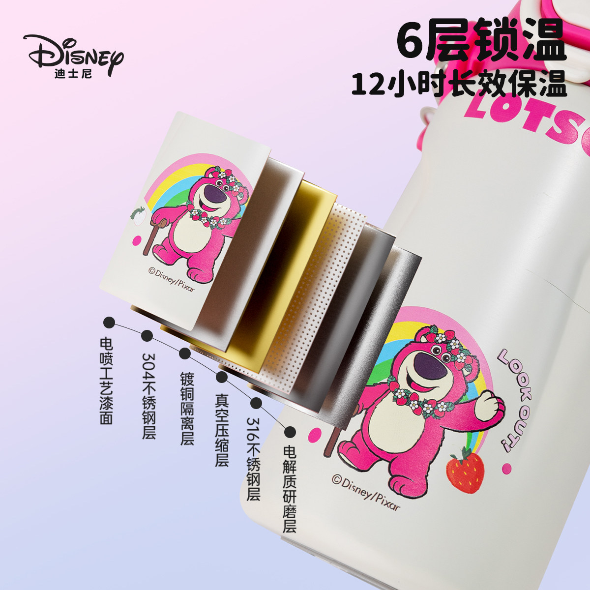迪士尼儿童保温杯食品级316幼儿园上学专用宝宝便携直饮吸管杯子,淘宝优惠券,粉丝福利购,淘宝优惠卷