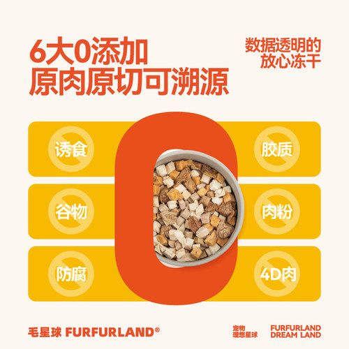 毛星球冻干猫咪狗零食鸡胸肉三文鱼鹌鹑蛋黄鳕鱼鸭肉粒多春鱼鸡肝 - 图3