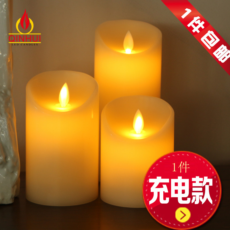 usb充电led电子蜡烛灯仿真假蜡烛婚庆表白引路灯浪漫酒店装饰蜡烛