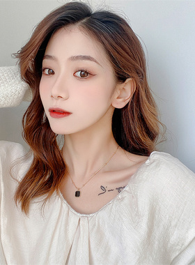 ins项链女黑色滴油时尚简约搭手