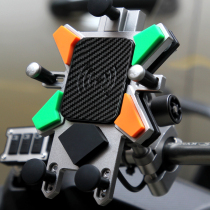 Light-in-motorcycle shockproof mobile phone navigator bracket Ferro Brigade equipped wireless fast charger electric car BMW
