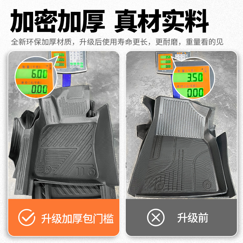适用于 比亚迪元PLUS脚垫全包围地毯tpe材质汽车用品
