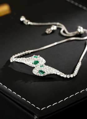 本命年手链小灵蛇抽拉可调节手环