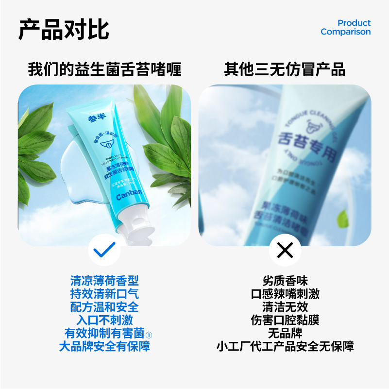 参半舌苔刮啫喱清理口腔清洁清洁器 oralshark牙刷/口腔清洁工具