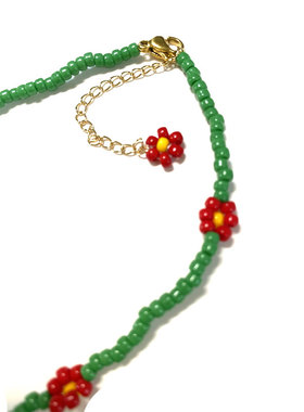 green春夏小花手工短花卉短项链