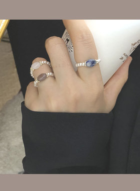 green新品精致珍珠原创设计戒指