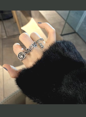 GREEN新品精致泰银戒指活口日韩