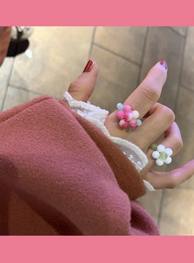 韩国女玉石珠泫雅风手工