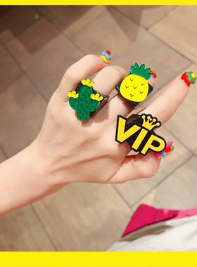 水果系列字母指环时尚潮流