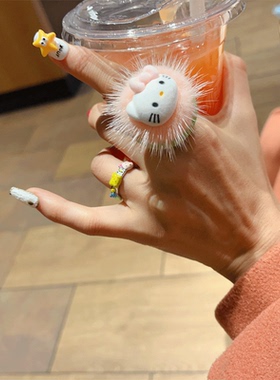 其他女毛毛日韩戒指可爱