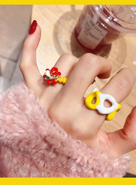 green新品滴油宝石戒指日韩