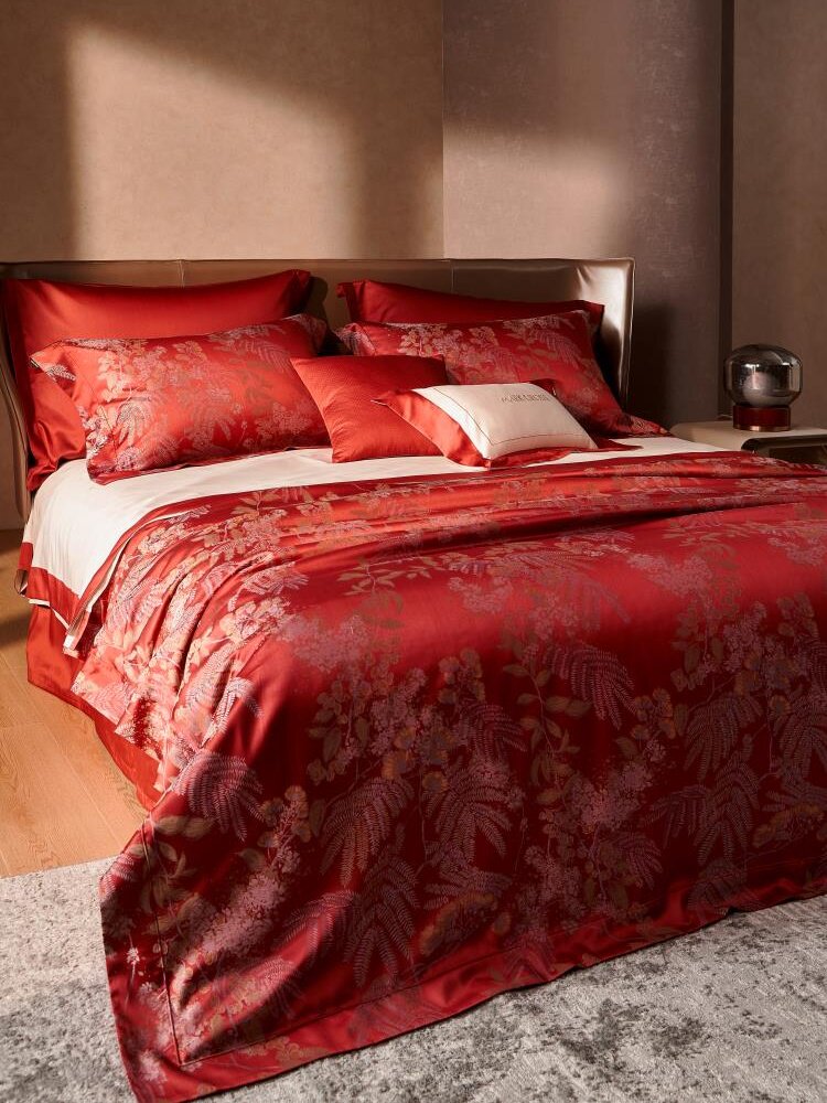 160支色织提花高档西式婚庆四件套高端婚房长绒棉结婚被床上用品,淘宝优惠券,粉丝福利购,淘宝优惠卷