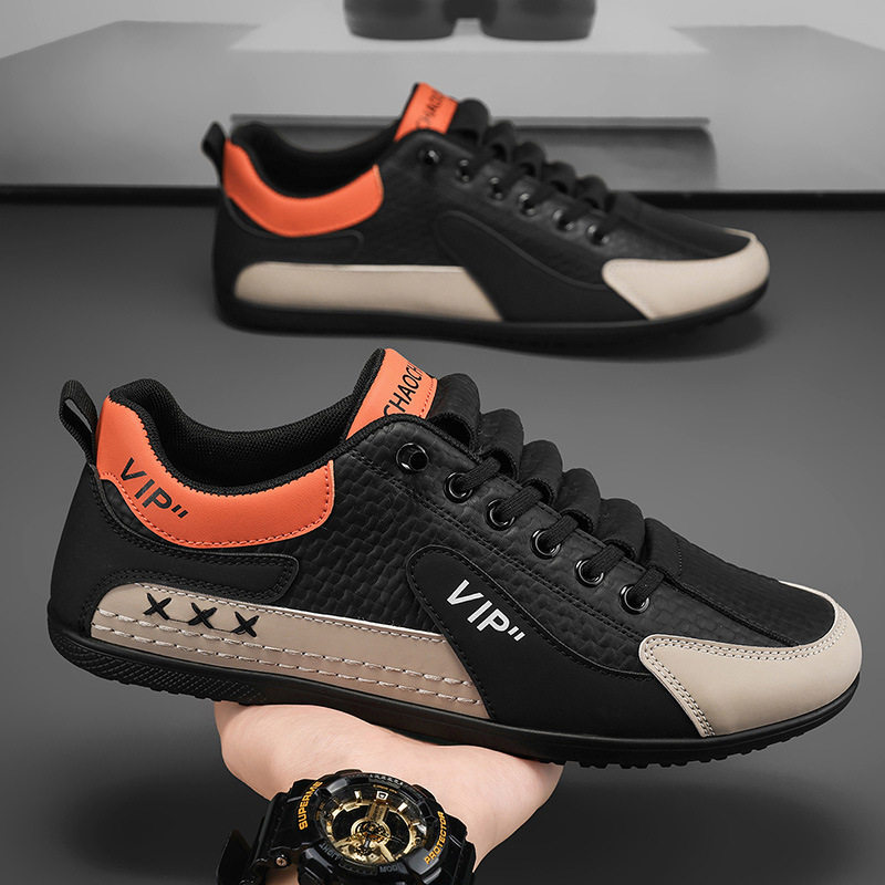 男鞋春季新款一脚蹬休闲板鞋皮面防水防滑软底百搭豆豆鞋男,淘宝优惠券,粉丝福利购,淘宝优惠卷