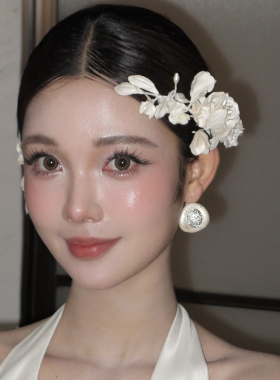 极简森系花朵新娘婚礼发夹