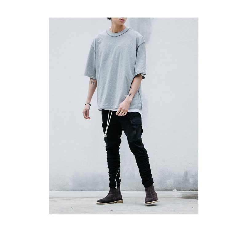 1988 UNBALANCED OFF SHOULDER  OVERFIT TEE/ 2色