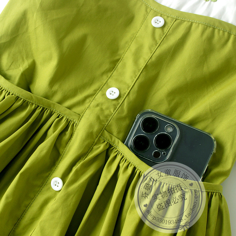 女童夏装连衣裙儿童装假两件纯棉刺绣中大童女孩夏季洋气公主裙子,淘宝优惠券,粉丝福利购,淘宝优惠卷