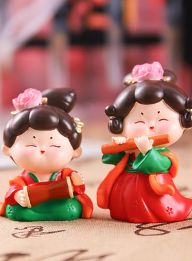 古风文创纪念品唐仕女工艺礼品摆件家居桌面装饰品旅游伴手礼中式