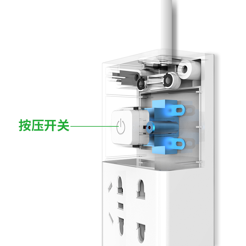 18281插排多插位家用开关插线板多功能接线板小型插排宿舍用-图0