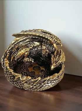 跨境塔格龙形欧式烟灰缸创意个性时尚男生烟灰缸高级感龙形烟灰缸