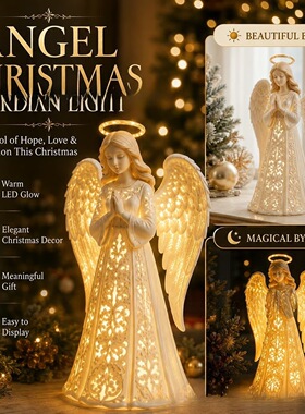 跨境新品Angel Christmas Guardian Light天使圣诞守护之光摆件
