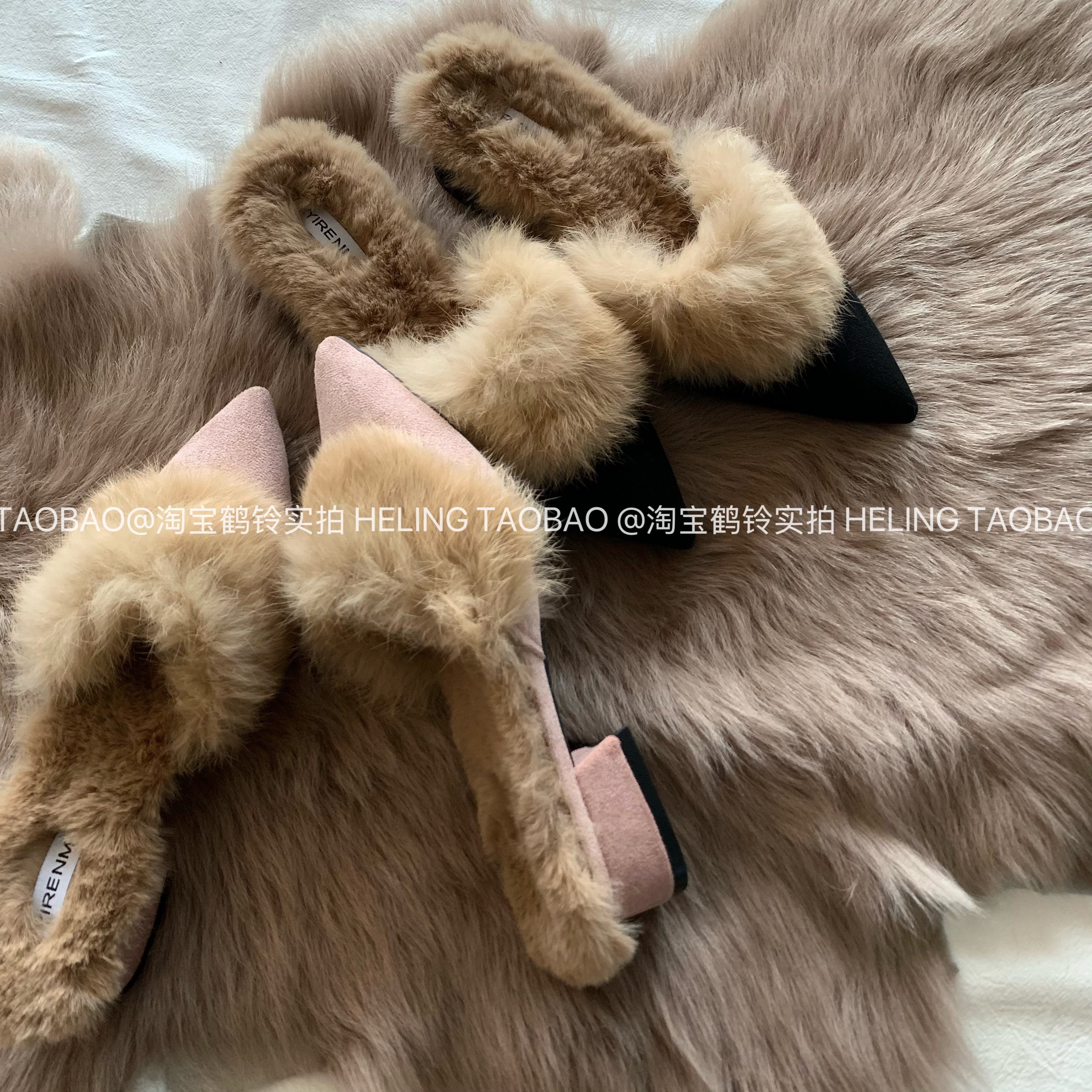 晨袍绝配~ 这双兔毛毛拖把仙气焊在脚上INS粉粉糯糯一脚蹬毛毛鞋,淘宝优惠券,粉丝福利购,淘宝优惠卷