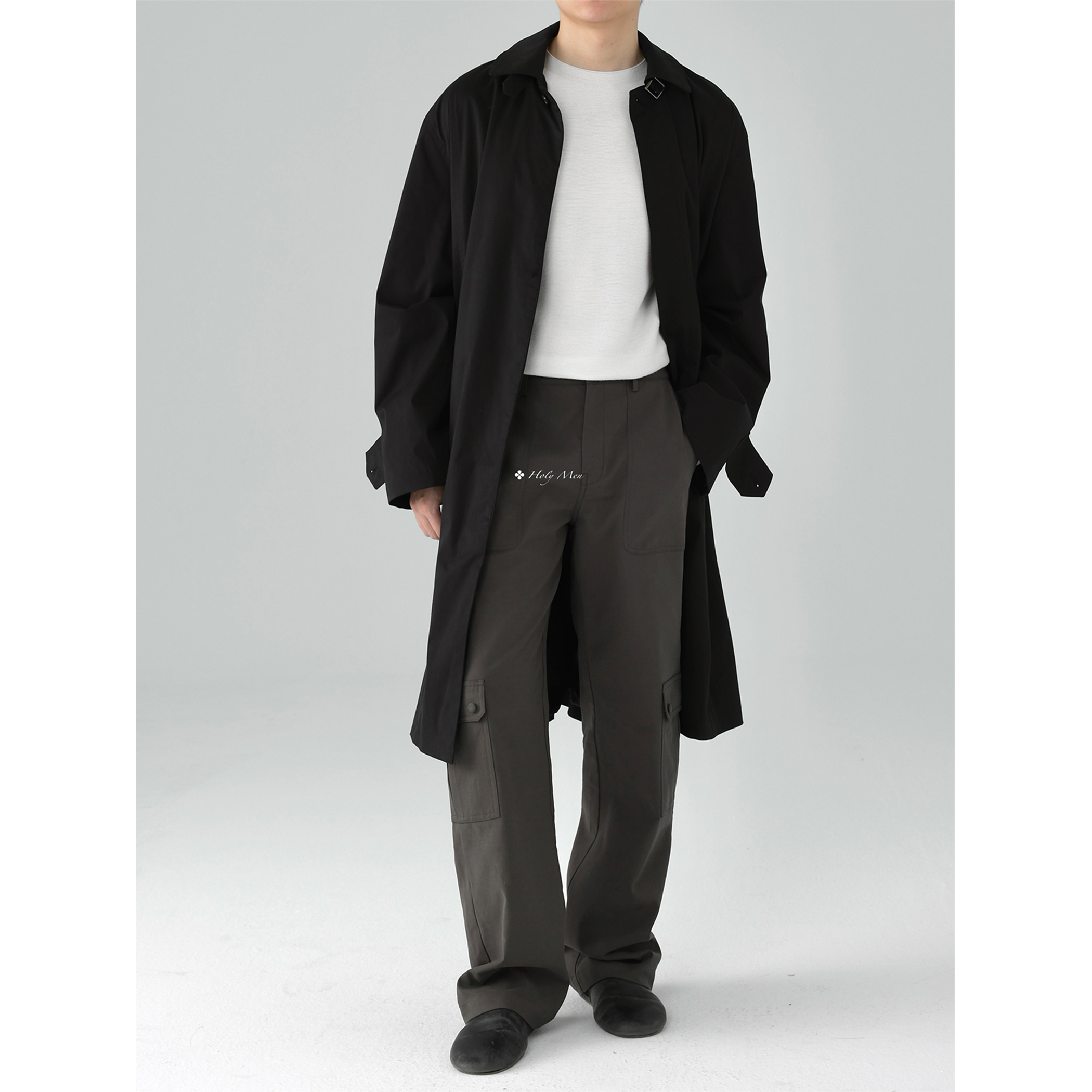 HolyMen | 25FW日本进口和纸纱直筒宽松可调节口袋工装长裤,淘宝优惠券,粉丝福利购,淘宝优惠卷