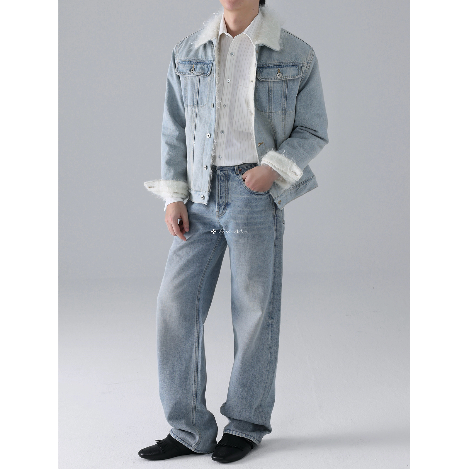 HolyMen | 25FW安哥拉山羊毛内里Kaihara重磅水洗牛仔夹克外套,淘宝优惠券,粉丝福利购,淘宝优惠卷