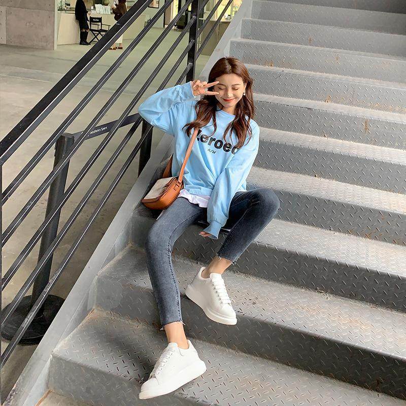 全牛皮爆款百搭小白鞋女秋冬真皮厚底内增高2025新款休闲情侣板鞋,淘宝优惠券,粉丝福利购,淘宝优惠卷