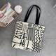 Canvas bag, women's handbag, fashionable and versatile, college student class bag, large capacity canvas bag, commuting shoulder bag