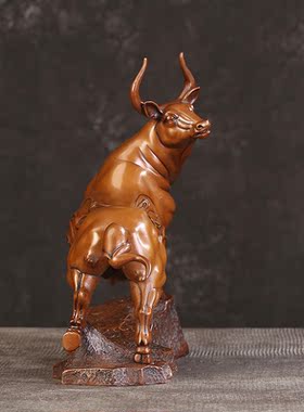 纯紫铜铜牛摆件家居饰品摆件