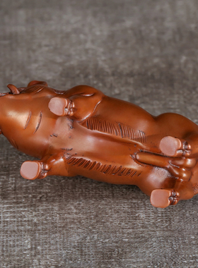 紫铜錾刻豪猪居家馈赠小摆件