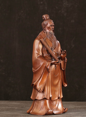 徽匠铜韵 纯铜鬼谷子 铜像鬼谷子摆件客厅摆设铜工艺品
