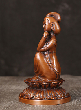 徽匠铜韵思维菩萨供奉保平安佛像