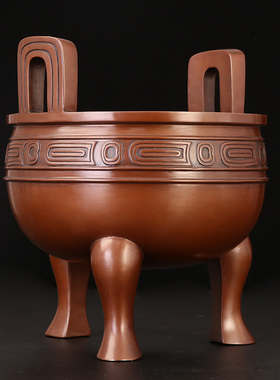 纯紫铜毛公鼎仿古风送礼工艺品