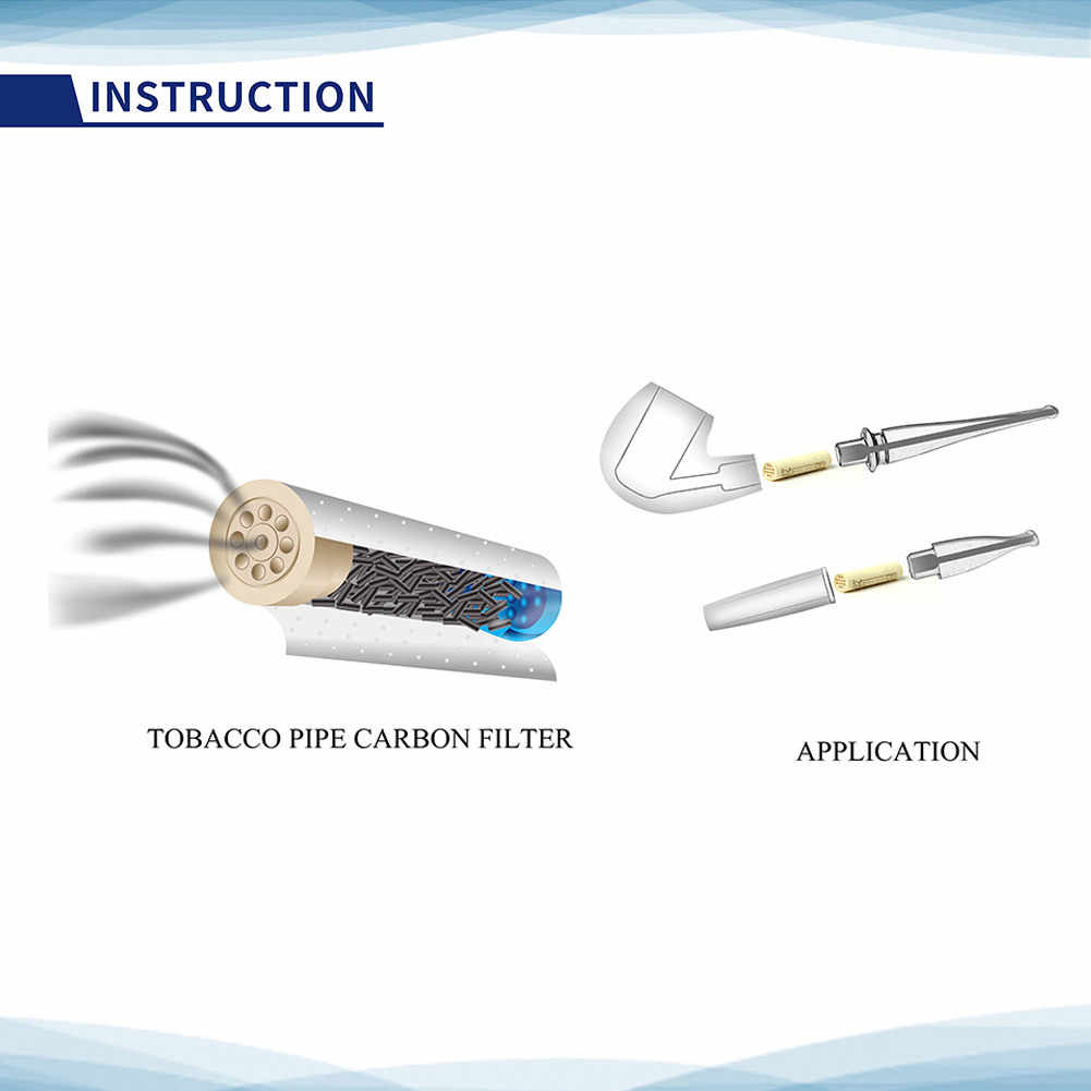JIBILL烟斗9MM活性炭滤芯烟具配件烟斗滤芯250粒/盒跨境热卖-图1