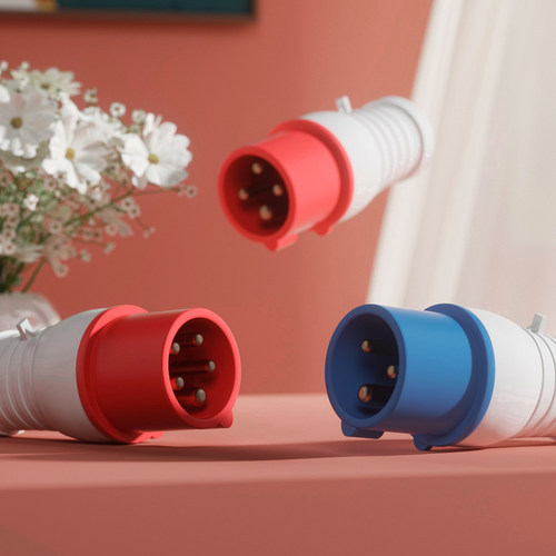 工业航空插头插座连接器三相电3芯4芯5孔16A/32A防水防尘公母对接 - 图2