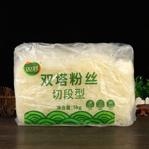 正宗双塔粉丝5kg商用大包麻辣烫花甲鸭血粉丝汤凉拌速食干货粉条 - 图0