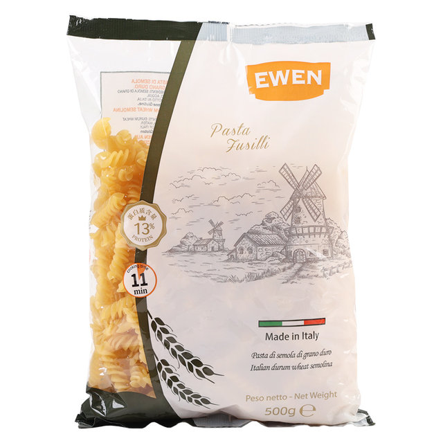 Imported Italian spiral noodles for commercial convenience