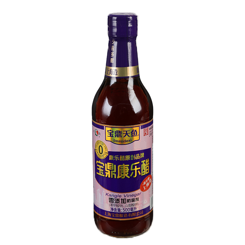 上海宝鼎天鱼康乐醋500ml*12瓶整箱虾蟹醋蒸饺蘸醋凉拌醋炒菜食醋 - 图0