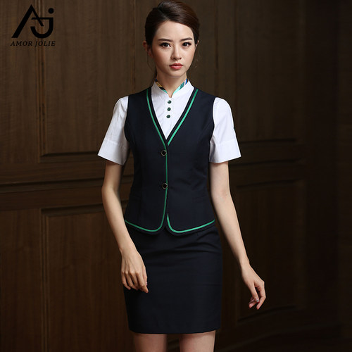 酒店前台工作服女高端职业制服套装物业客服高铁美容院工装清仓 - 图1