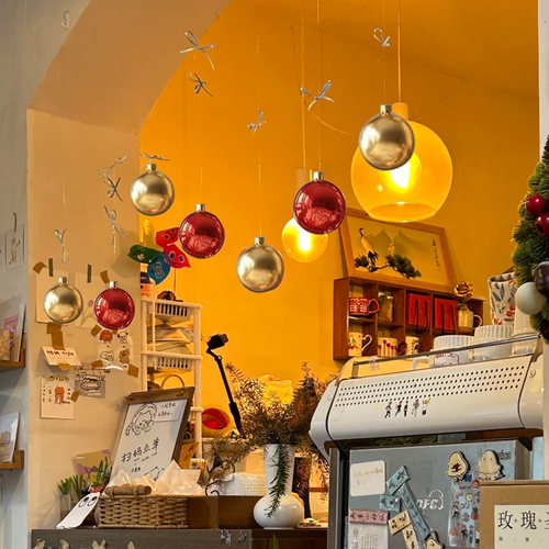 圣诞节christmas球挂件商场店铺珠宝场景布置装饰品氛围感仪式感 - 图0